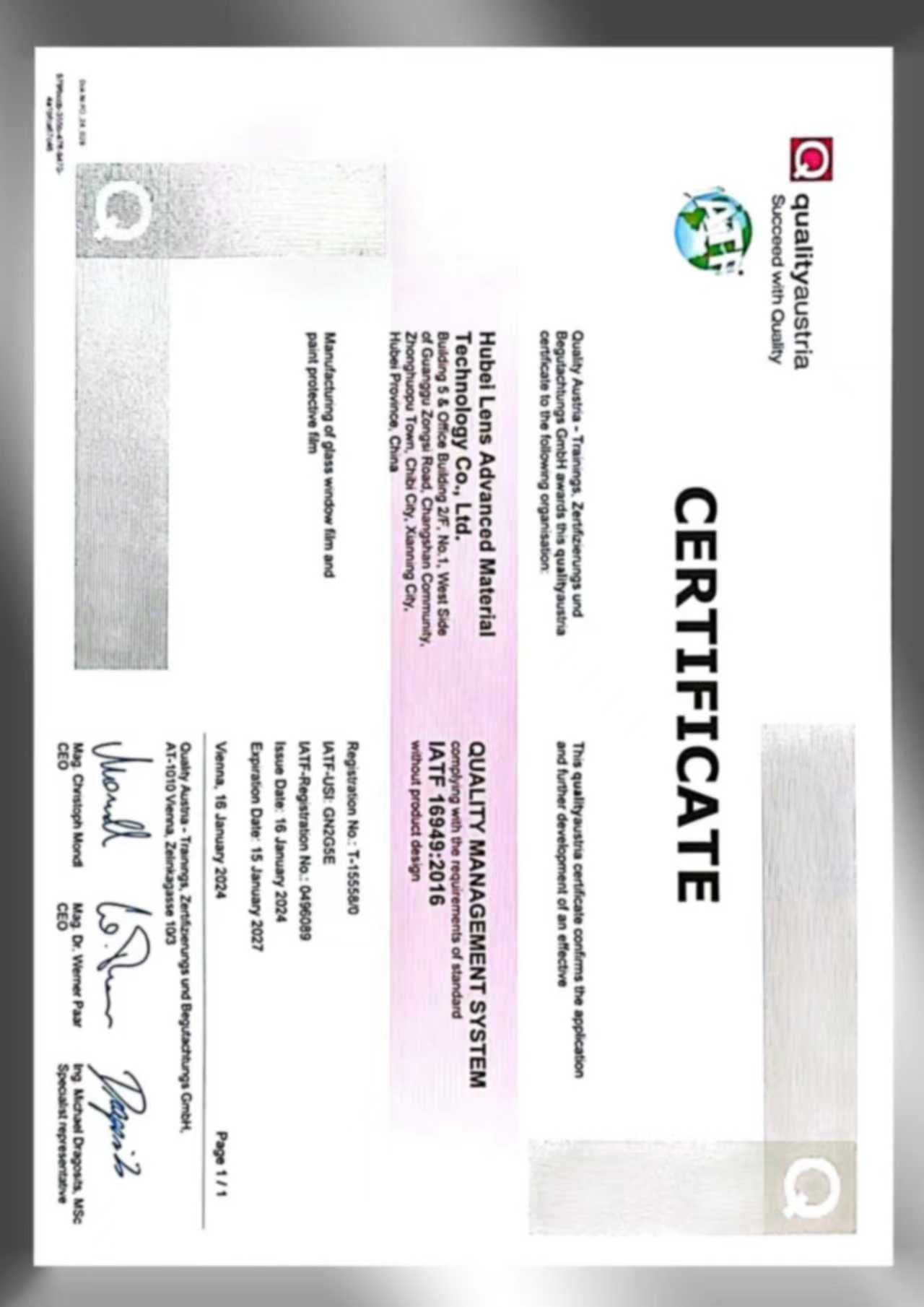 Certificate 1